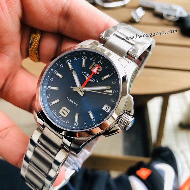 浪琴複刻男士手錶 LONGINES康卡斯系列優雅腕表運動GMT腕表  gjs2181
